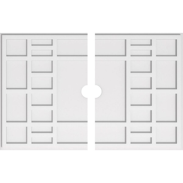 Ekena Millwork Beaux Architectural Grade PVC Ceiling Medallion, 40"W x 26 5/8"H x 3"ID x 14"C x 1"P, Two-Piece CMP40X26BX2-03000 - main